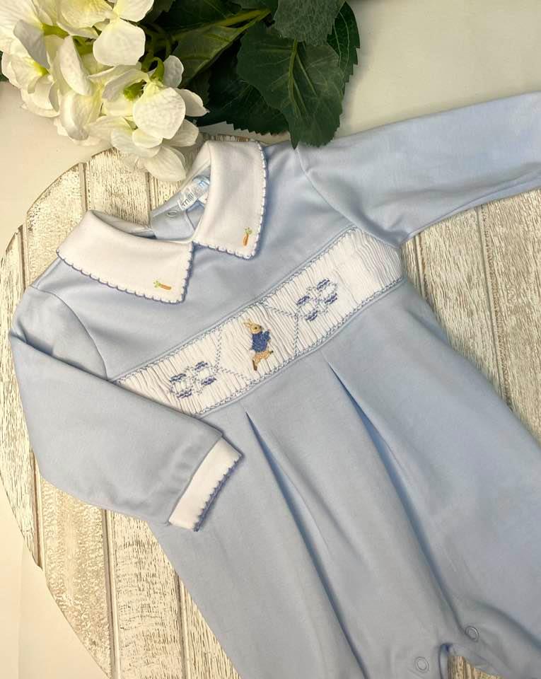 Peter Rabbit Smocked Footie main image 1