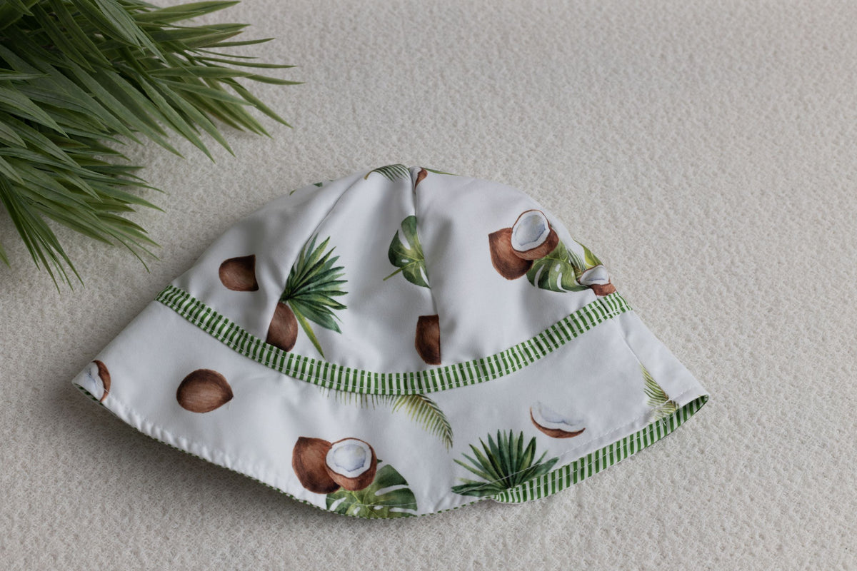 SS22 Meia Pata Boy's Coconut Print Panama Sun Hat