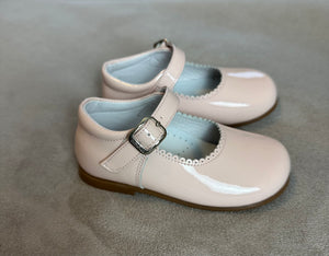 Caminito Pale Pink Patent Leather Toddler Mary Jane Shoes