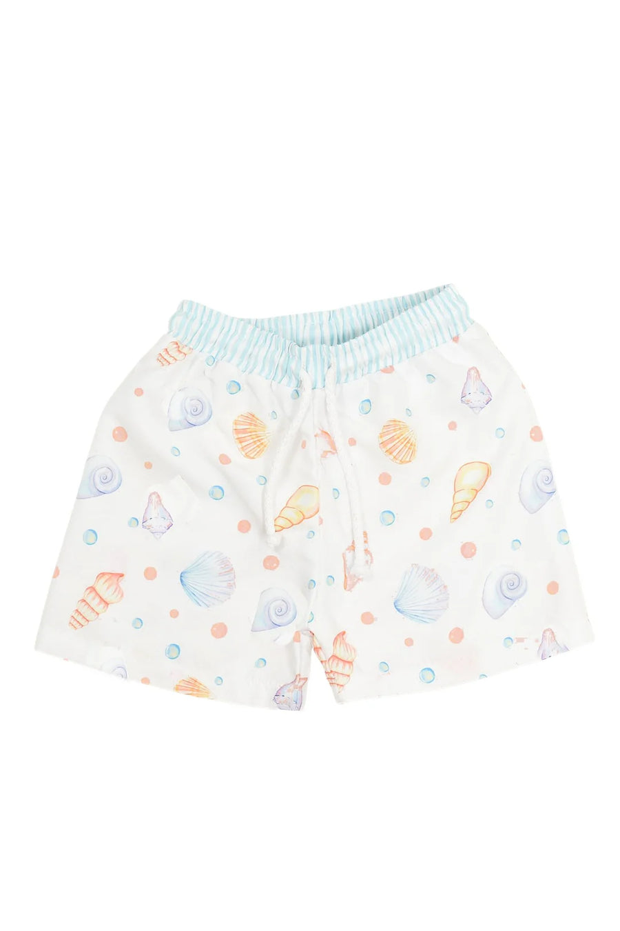 Meia Pata Seashell Print Boys Swimming Trunks