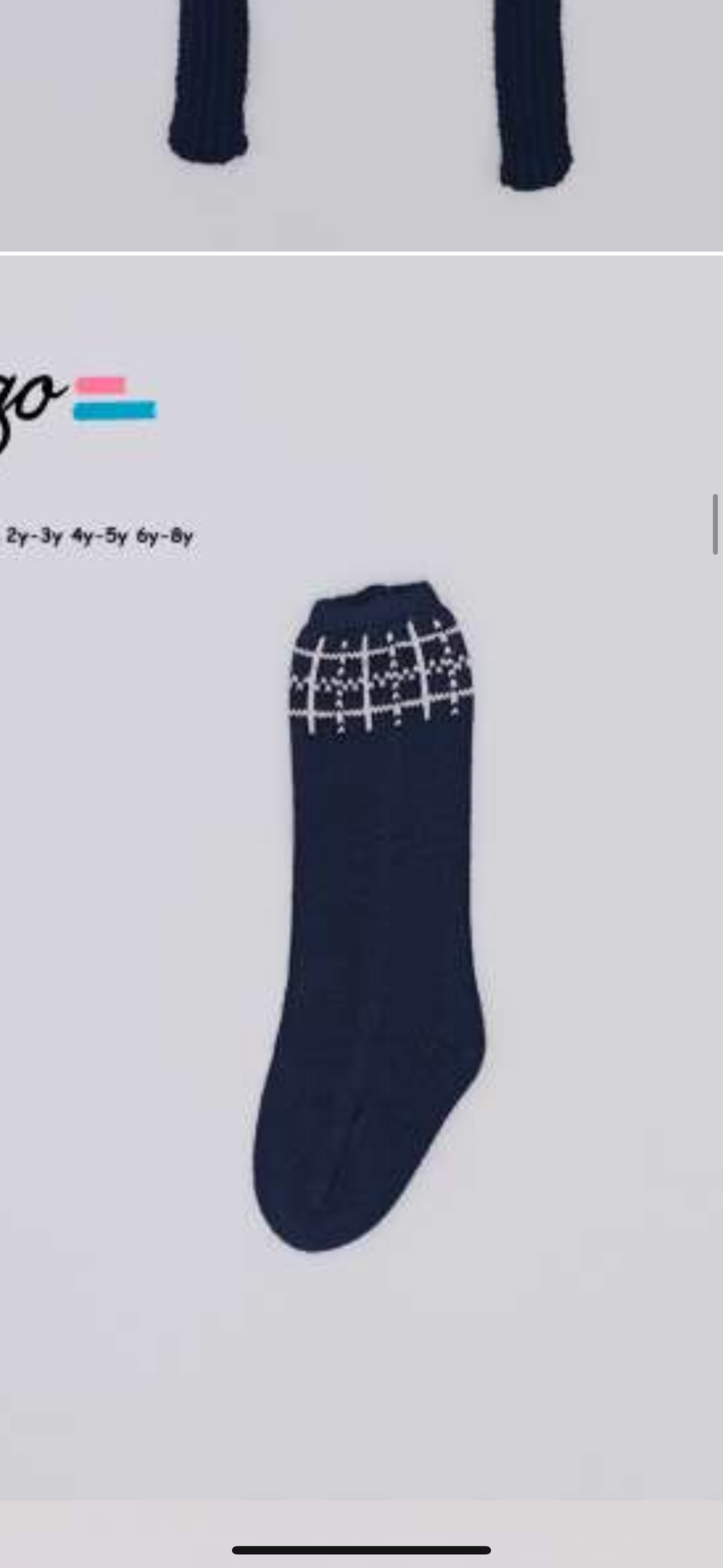 Rahigo Navy & Cream Check Socks