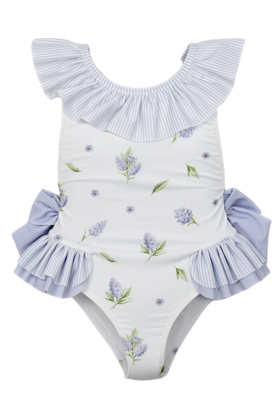 Meia Pata Barbados Lavender Print Girls Swimsuit