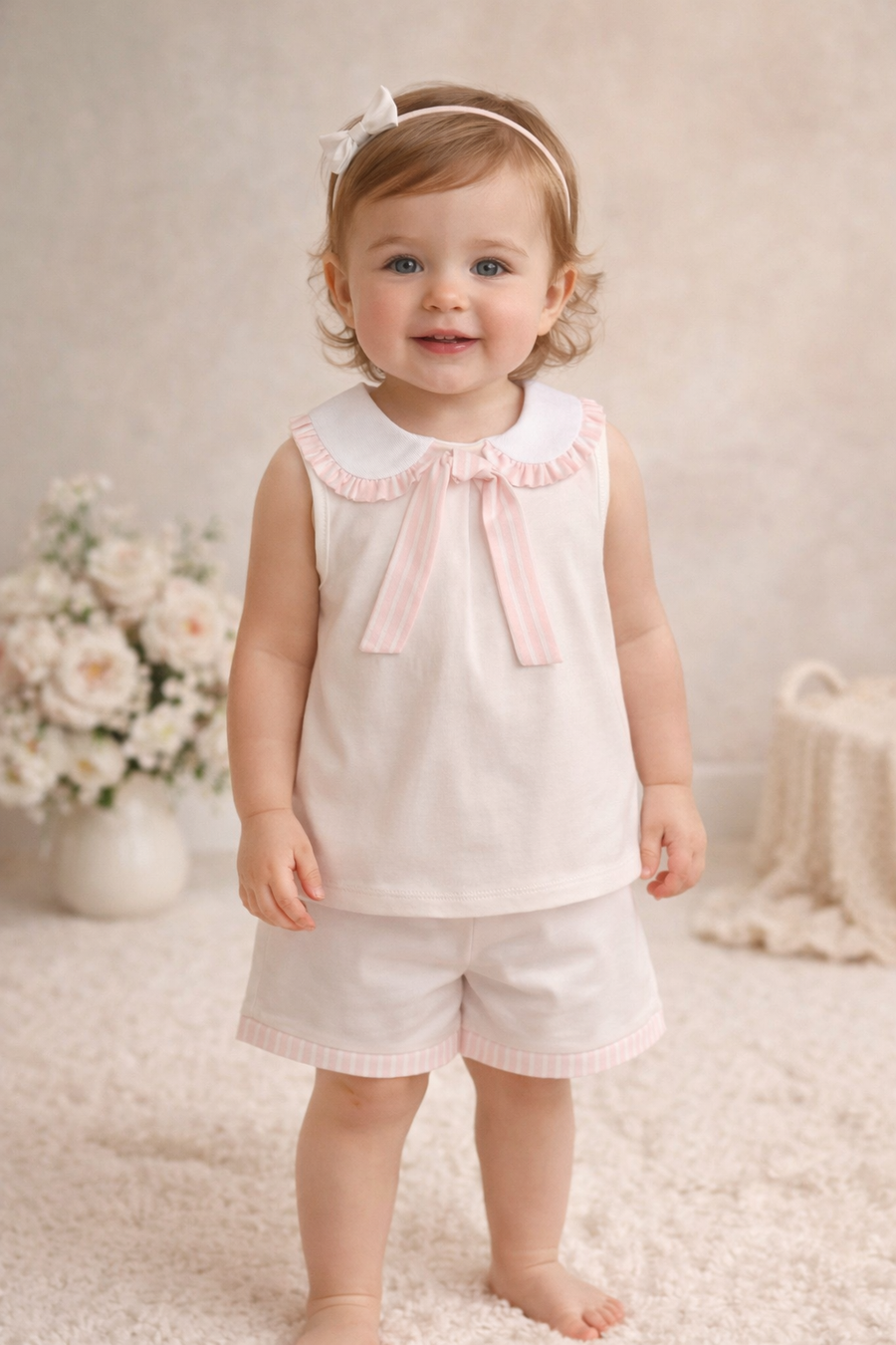 Girls Pink Shorts & Top Set