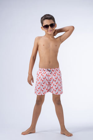 Paperboat Classic Ice Cream Print Swim-Shorts