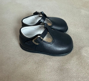 Caminito Navy Blue Leather Toddler T-Bar Shoes