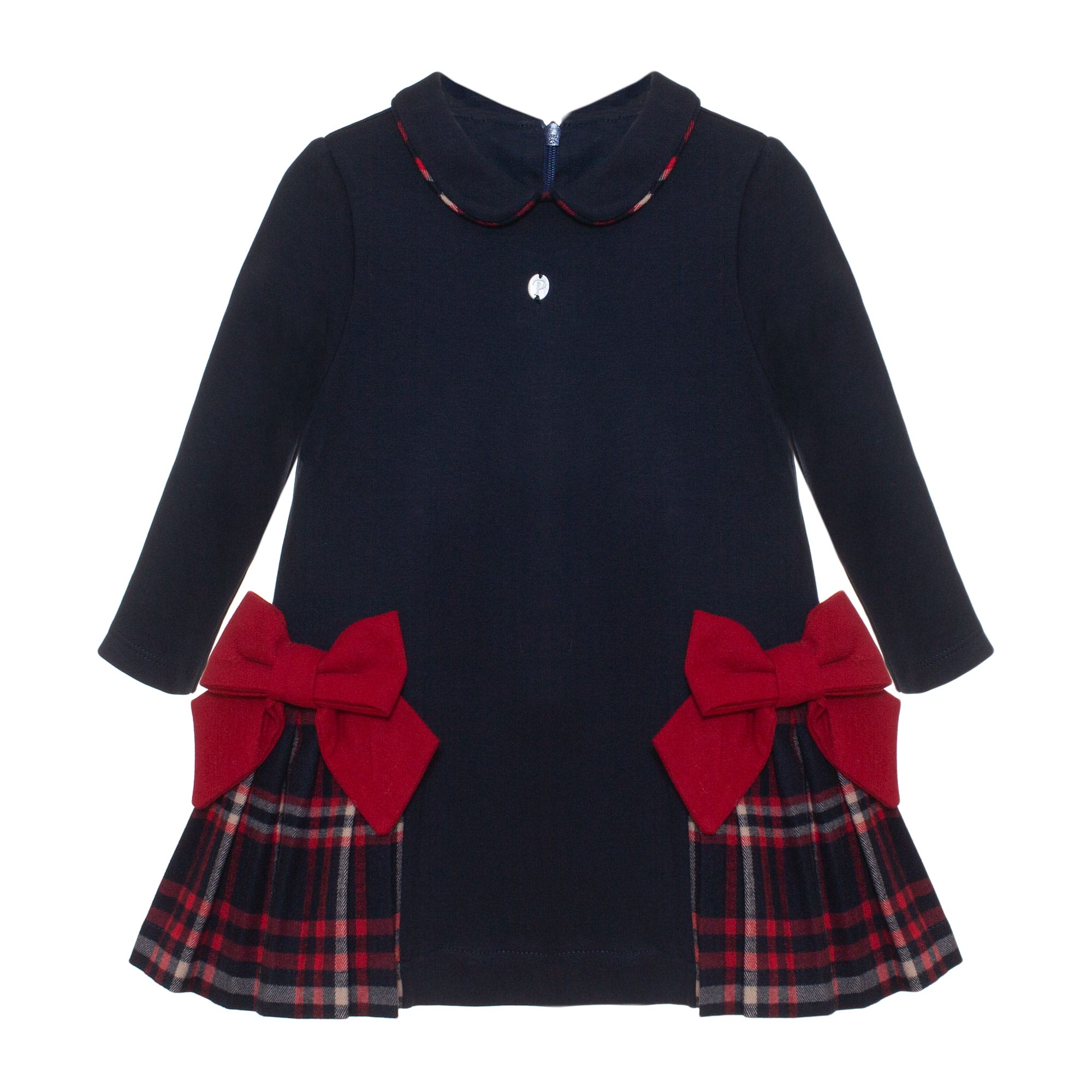 Patachou Navy & Tartan Dress