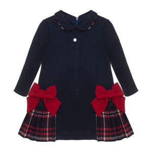 Patachou Navy & Tartan Dress