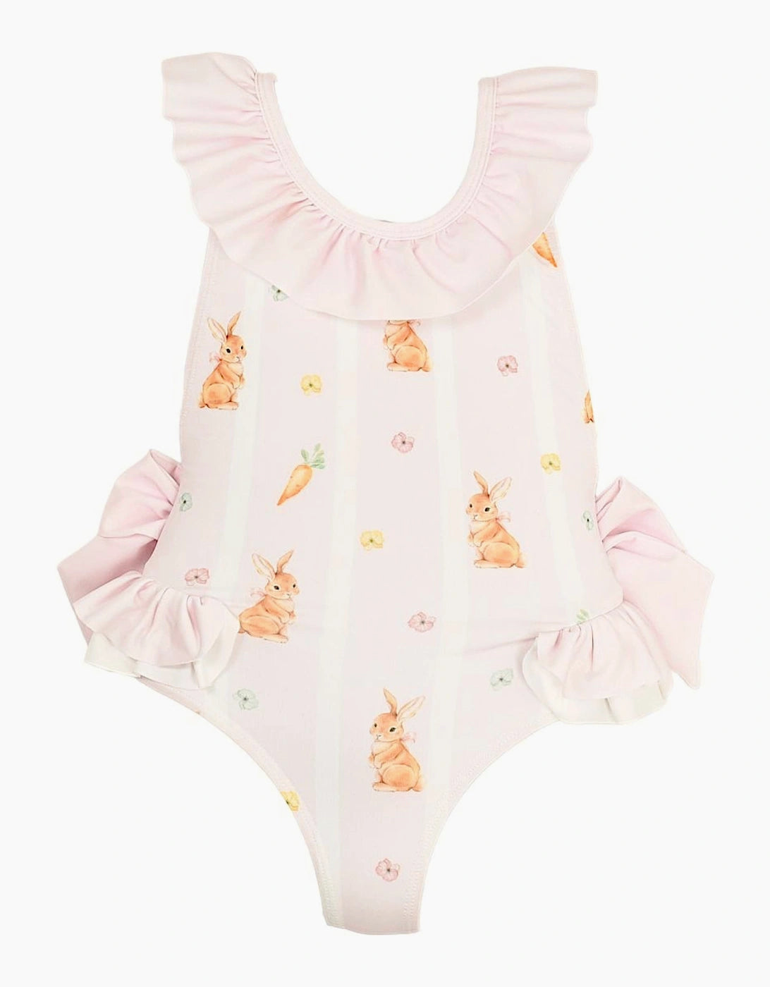Meia Pata Bahamas Bunny Rabbit Print Pink Girls Swimsuit | Spanish Baby ...