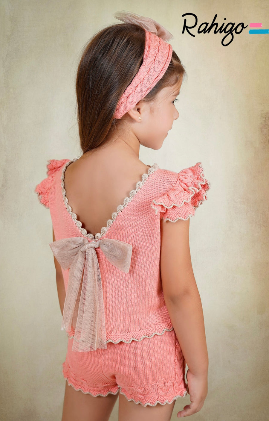 PRE ORDER - Rahigo Girls Coral Top & Shorts Set