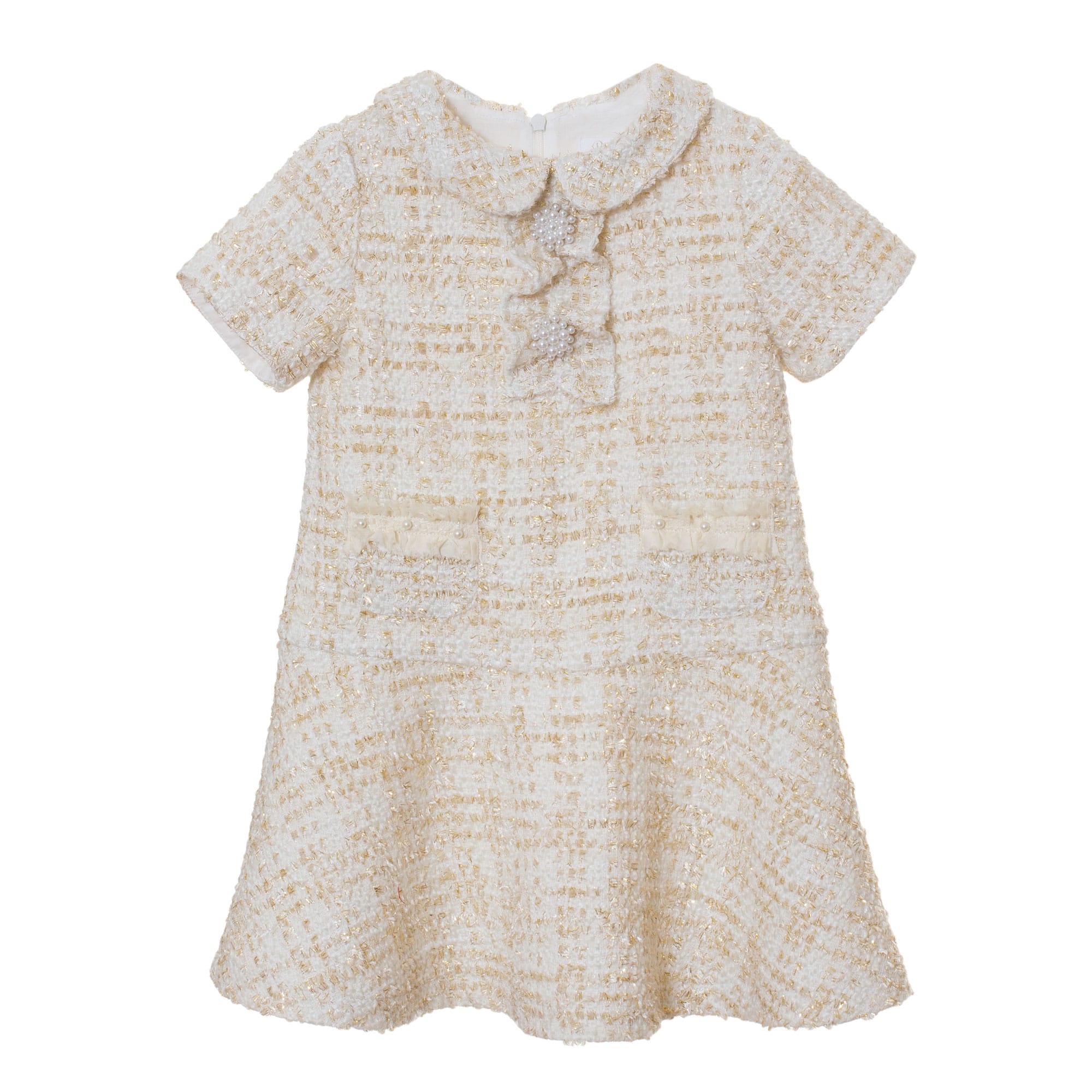 Patachou Ivory Tweed Dress