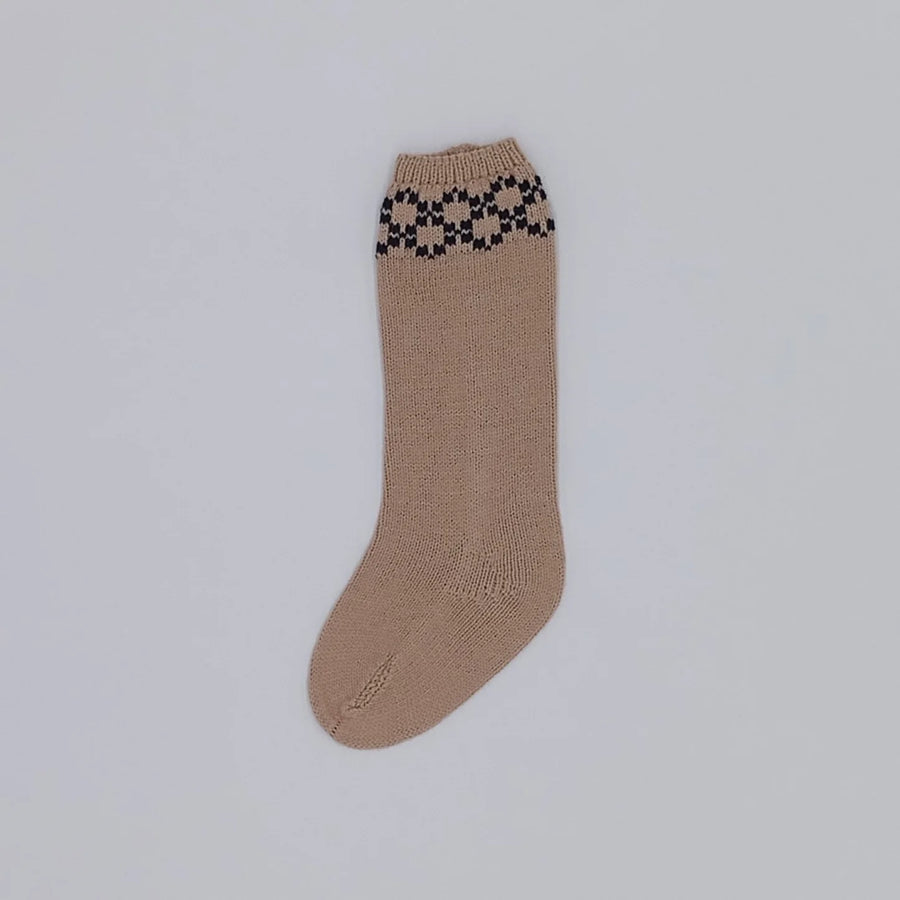 Rahigo Camel & Navy Trim Socks