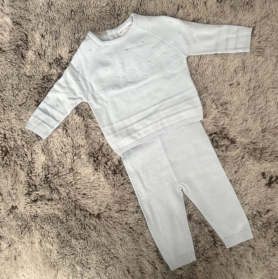 Baby Boys Knitted Blue 2 Piece Set