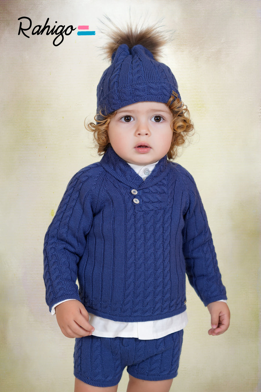 Rahigo Oxford Blue Sweater & Shorts Set - PRE ORDER
