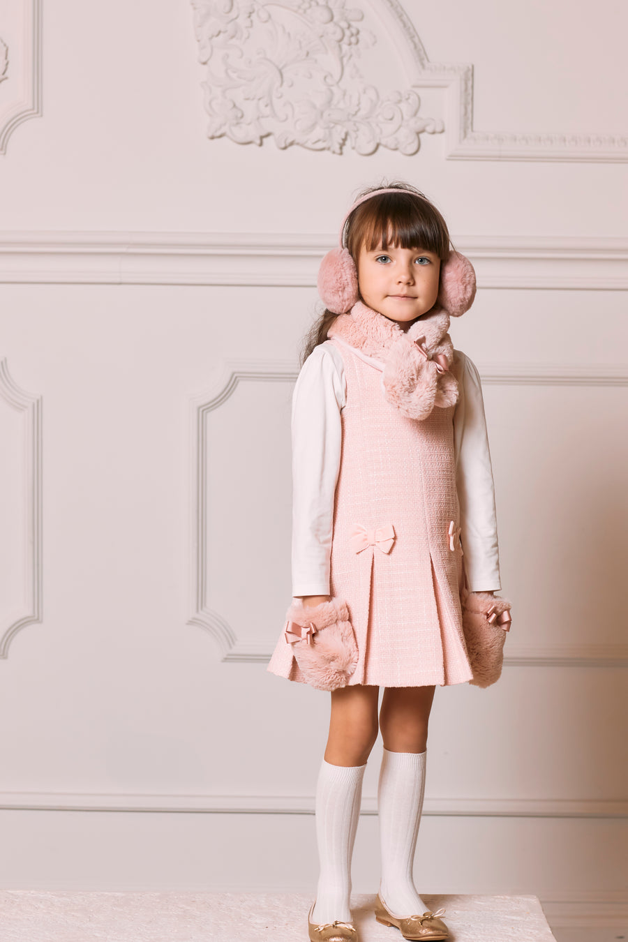 Patachou White & Pink Dress Set