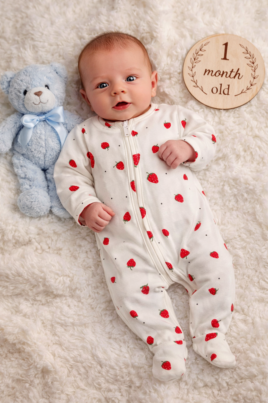 Pex Girls strawberry babygrow