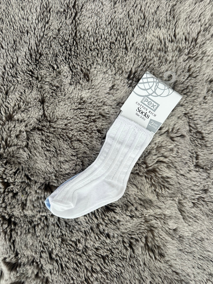 Pex Cotton Rich Socks – Blue & White Pack of Two