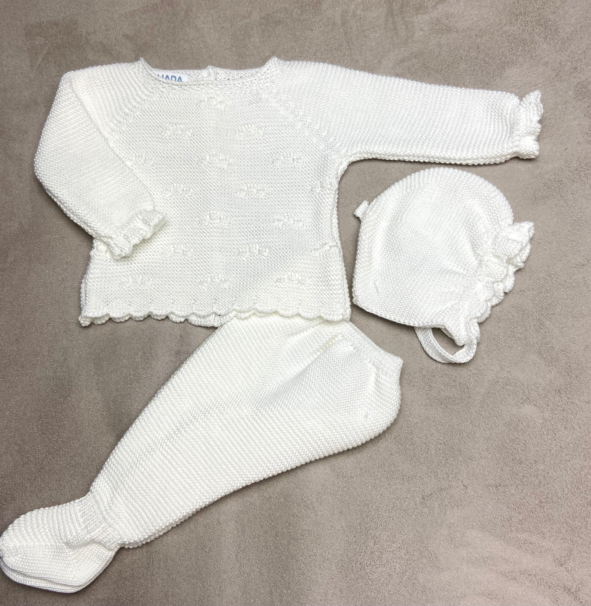 Juliana White 3-piece Knitted Set