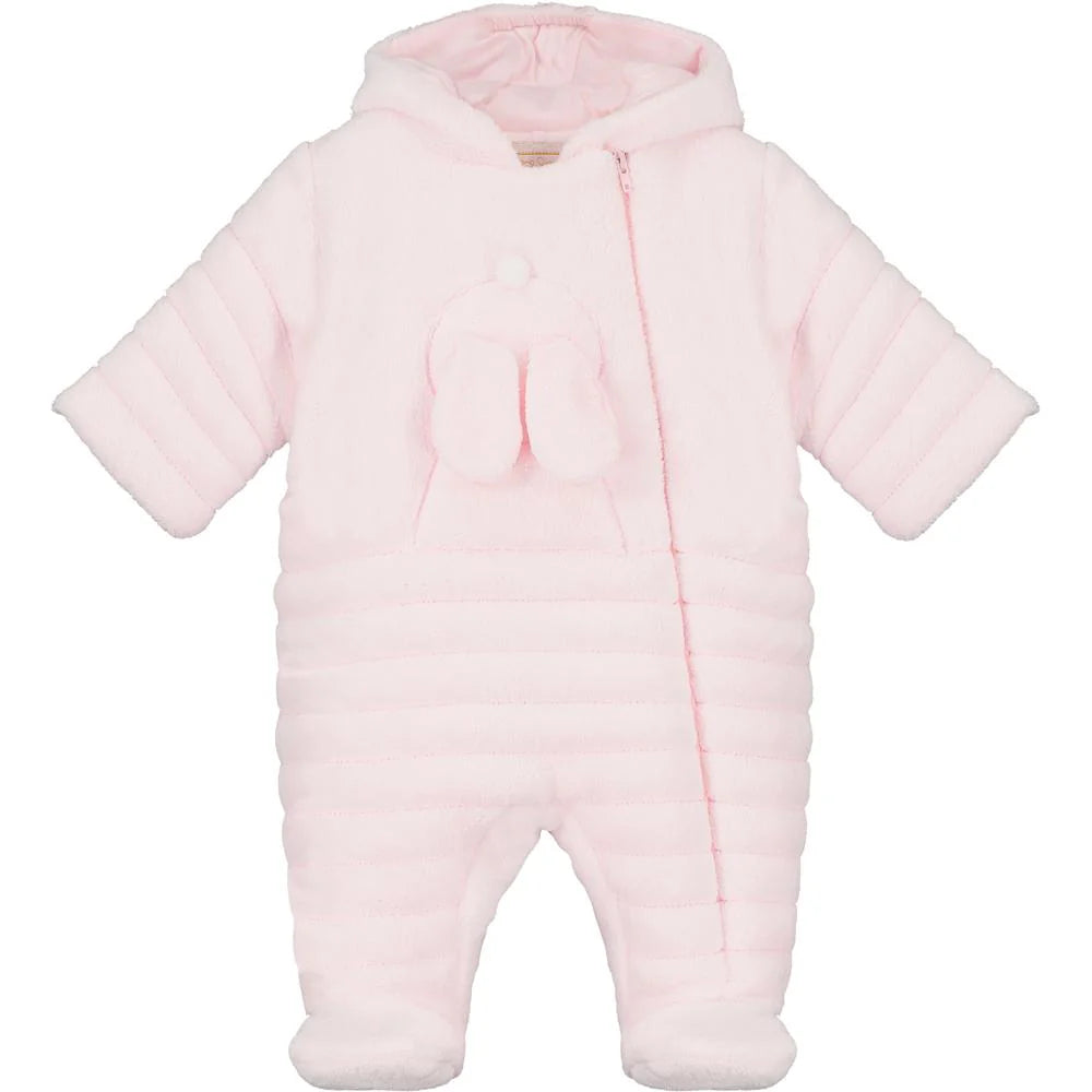 Emile et Rose Alison Pale Pink Fleece Baby Pramsuit