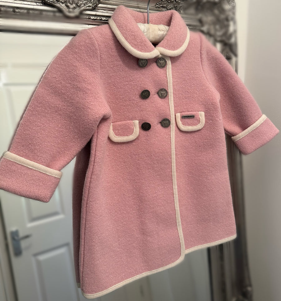 Marae Kids Pink With White Trim Girl’s Coat