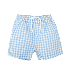 SS24 Babidu Boy’s Blue & White Checked Swim Shorts