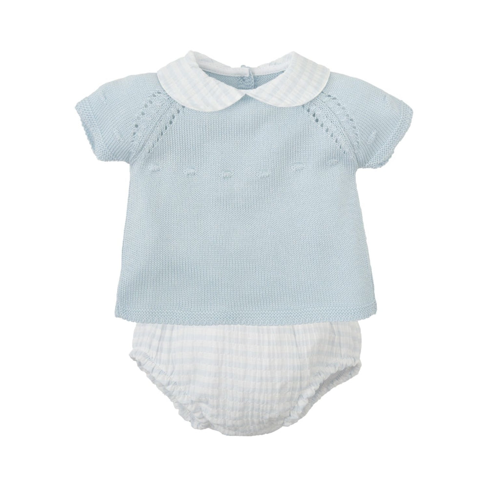 SS24 Babidu Blue & White Striped Jam Pant Set