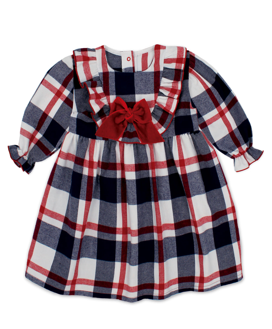AW23 Rapife Girl’s Navy, White & Red Checked Dress