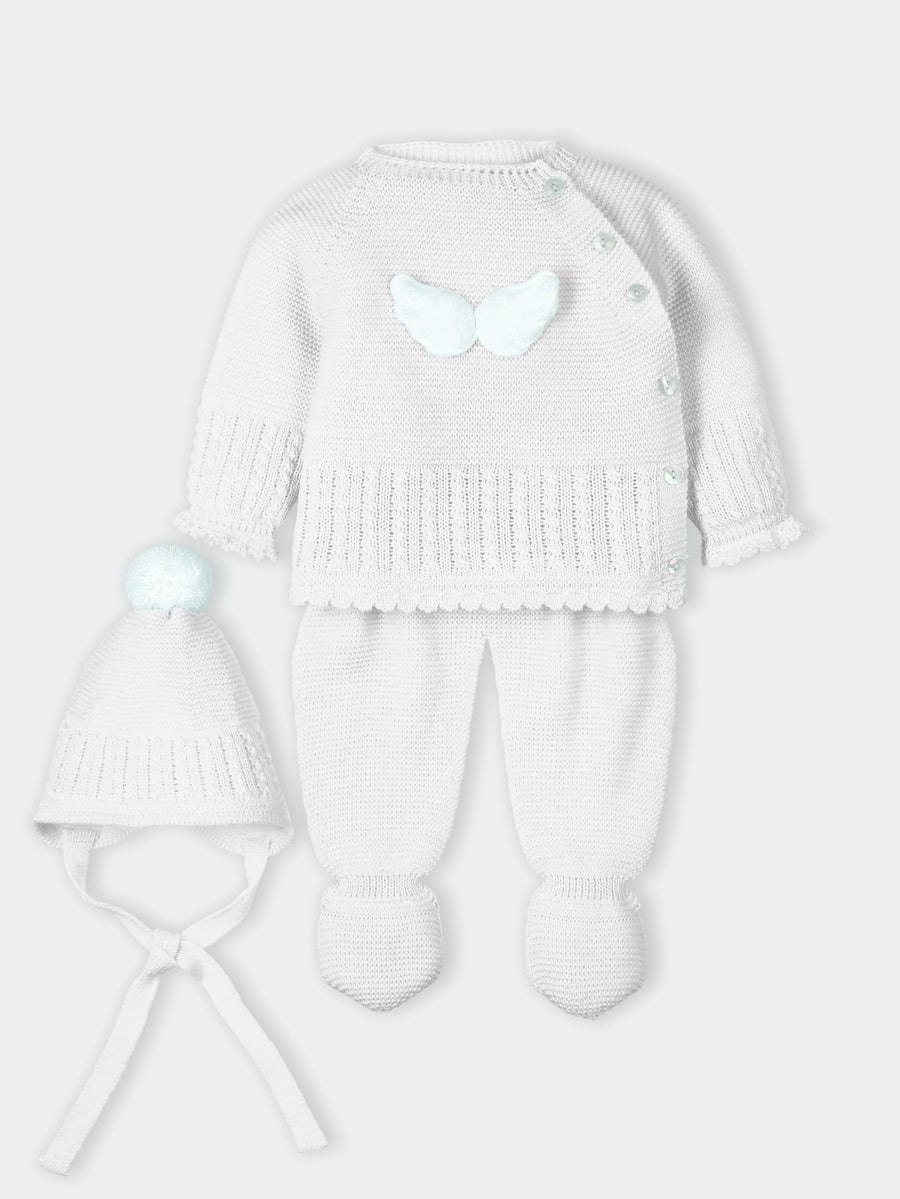 AW23 Mac Ilusion Off White Angel Wing Knitted 3-Piece Set