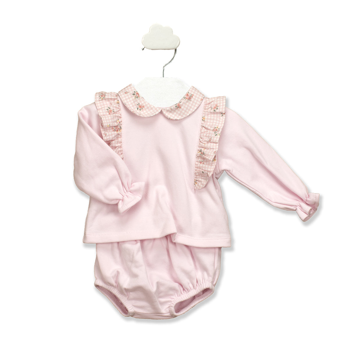 AW23 Babidu Pink Frill Shoulder Jam Pant Set