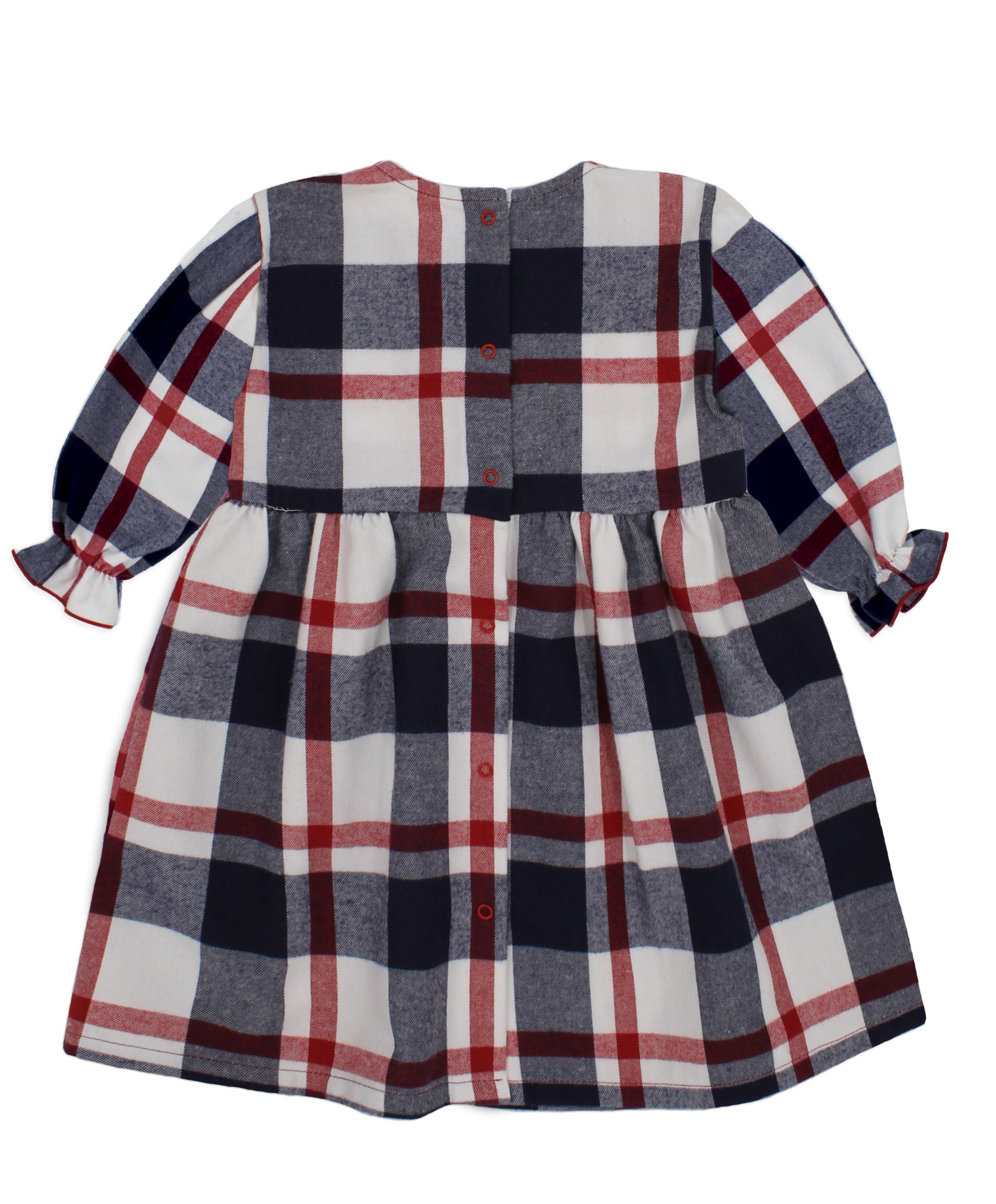 AW23 Rapife Girl’s Navy, White & Red Checked Dress