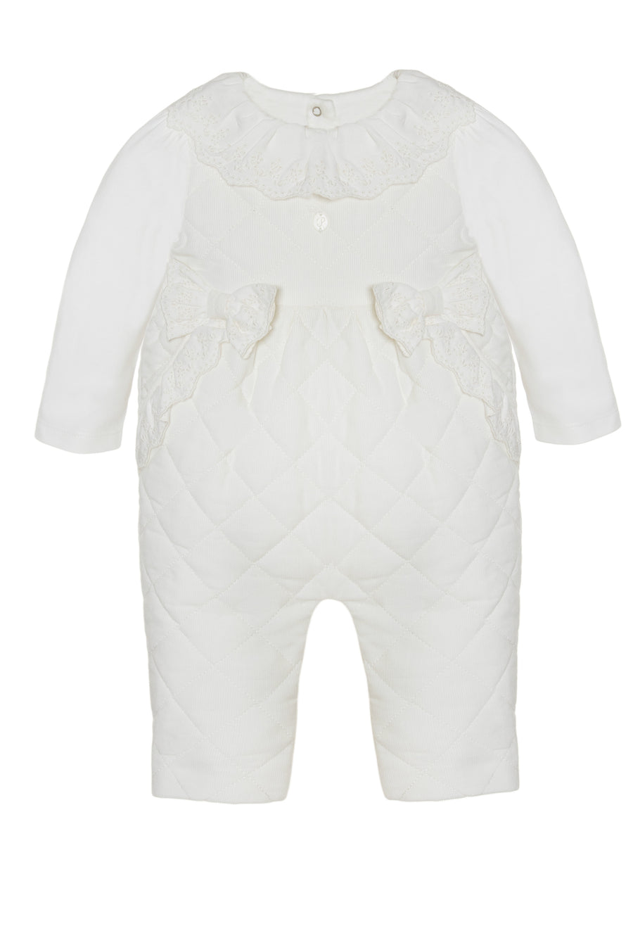 AW23 Patachou Ivory Bow Trimmed Romper