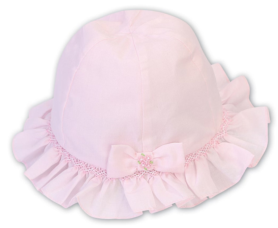 SS23 Sarah Louise Pink Embroidered Sun Hat