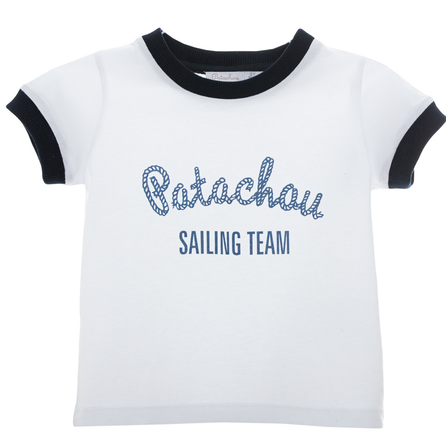 SS22 Patachou Navy & White T-Shirt
