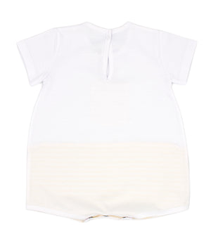 SS22 Rapife Boy's Lemon & White Striped Romper