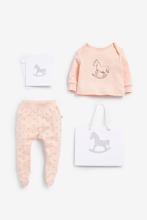 The Little Tailor Top and Pant, Luxury Gift Bag and Card Included - Pink