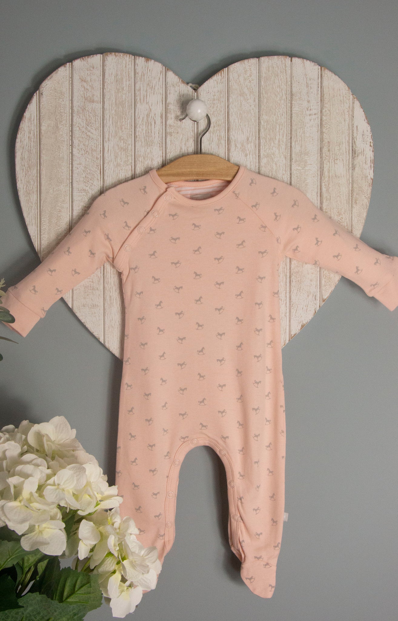 The Little Tailor Pink Super Soft Jersey Sleepsuit