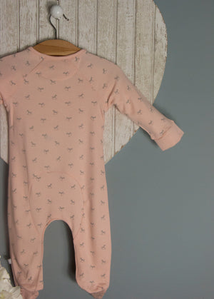 The Little Tailor Pink Super Soft Jersey Sleepsuit