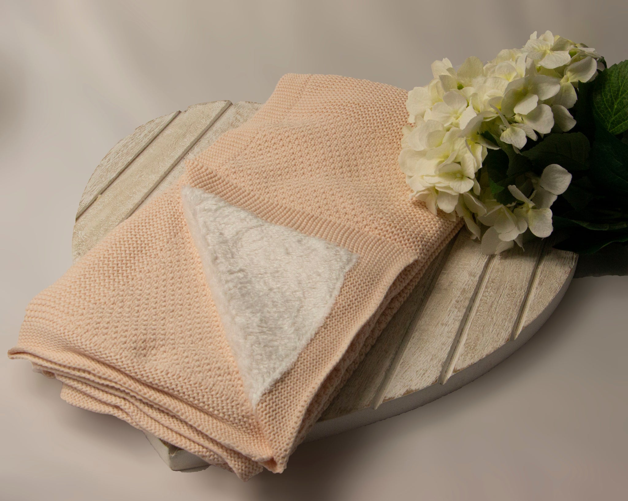 The Little Tailor Soft Pink Large Plush Lined Shawl/Blanket
