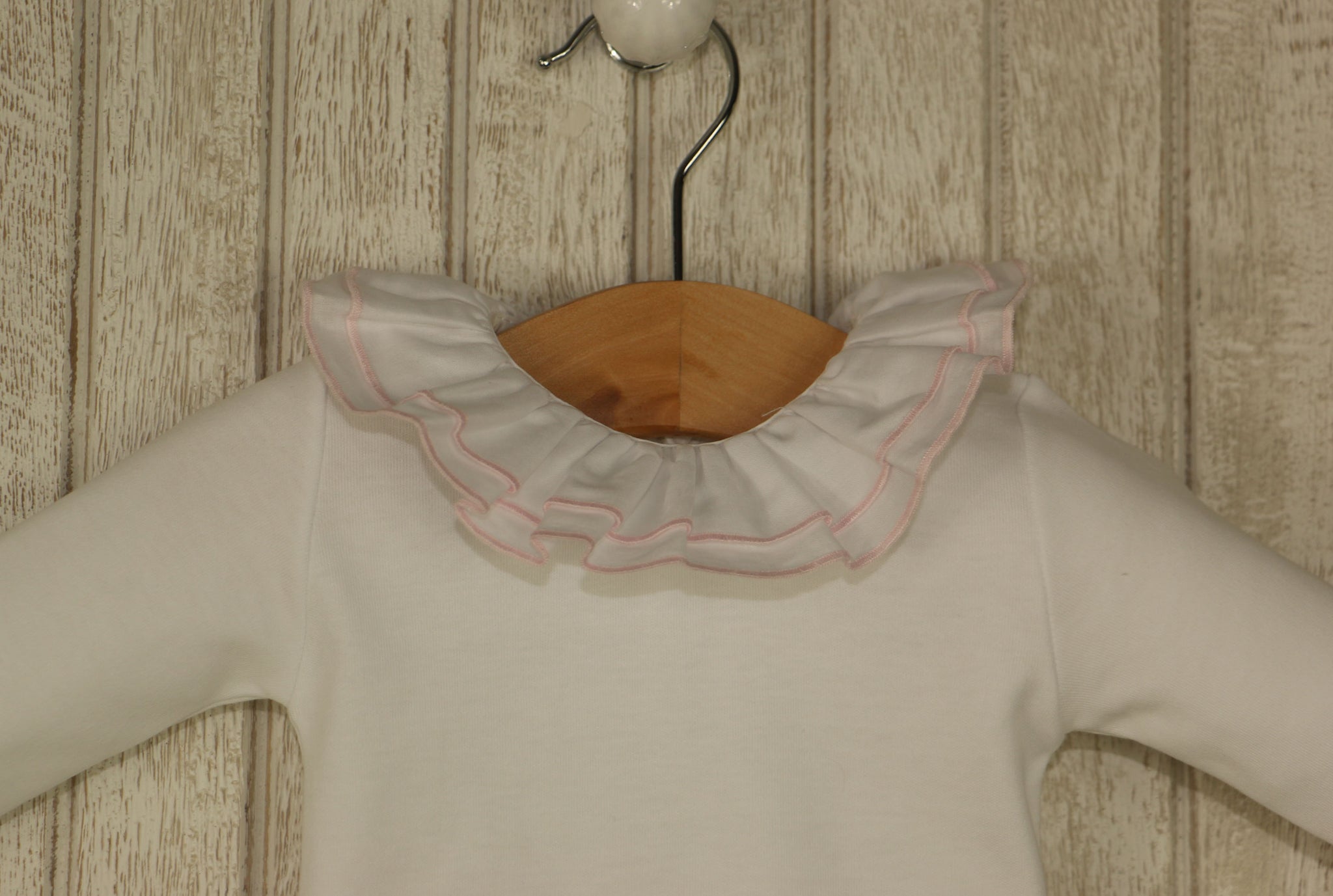 Baby Gi Double Pink Trimmed Ruffle Collared Body