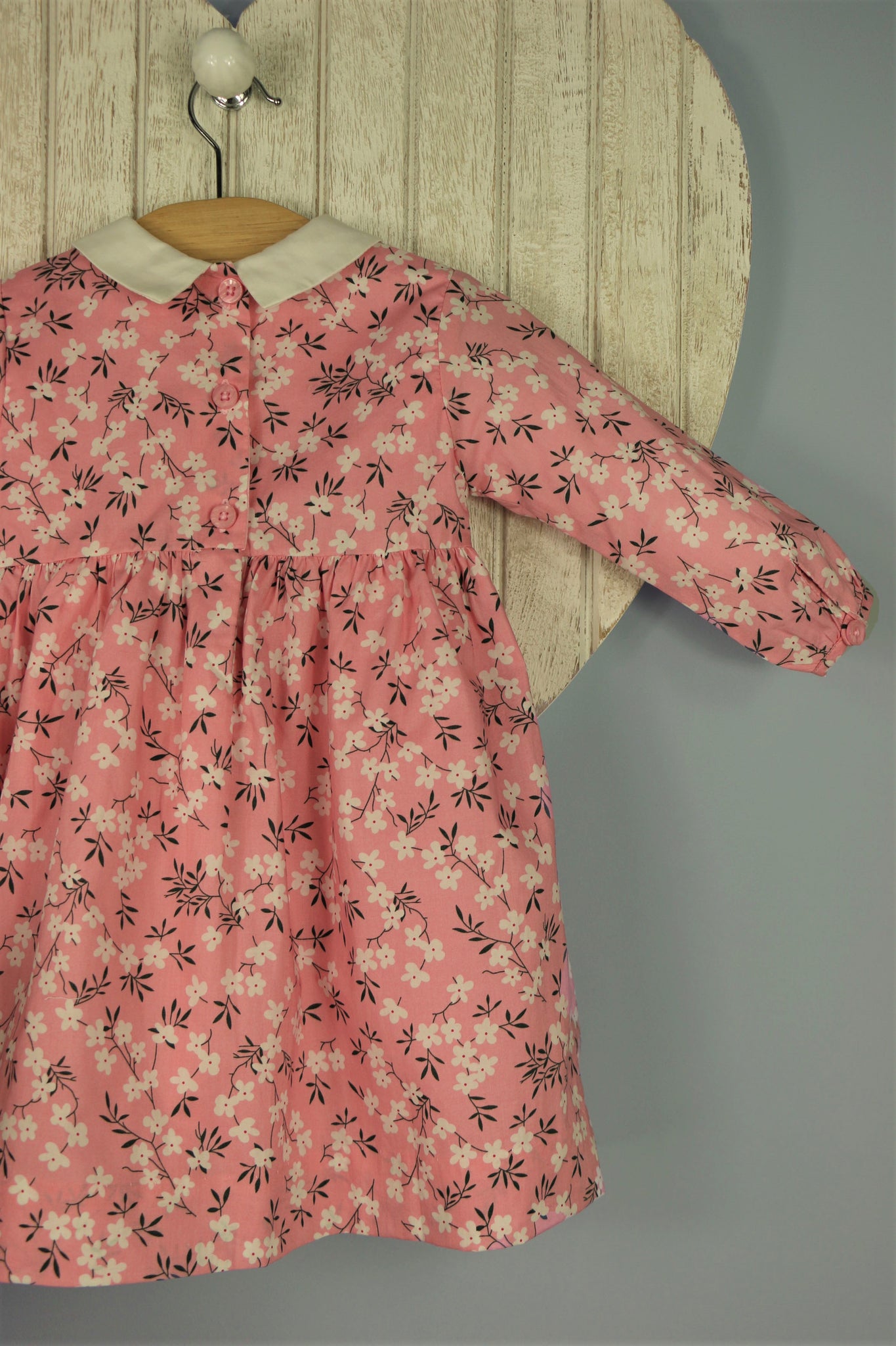 Rachel Riley Baby Girl’s Blossom Print Smocked and Hand-Embroidered Dress Set