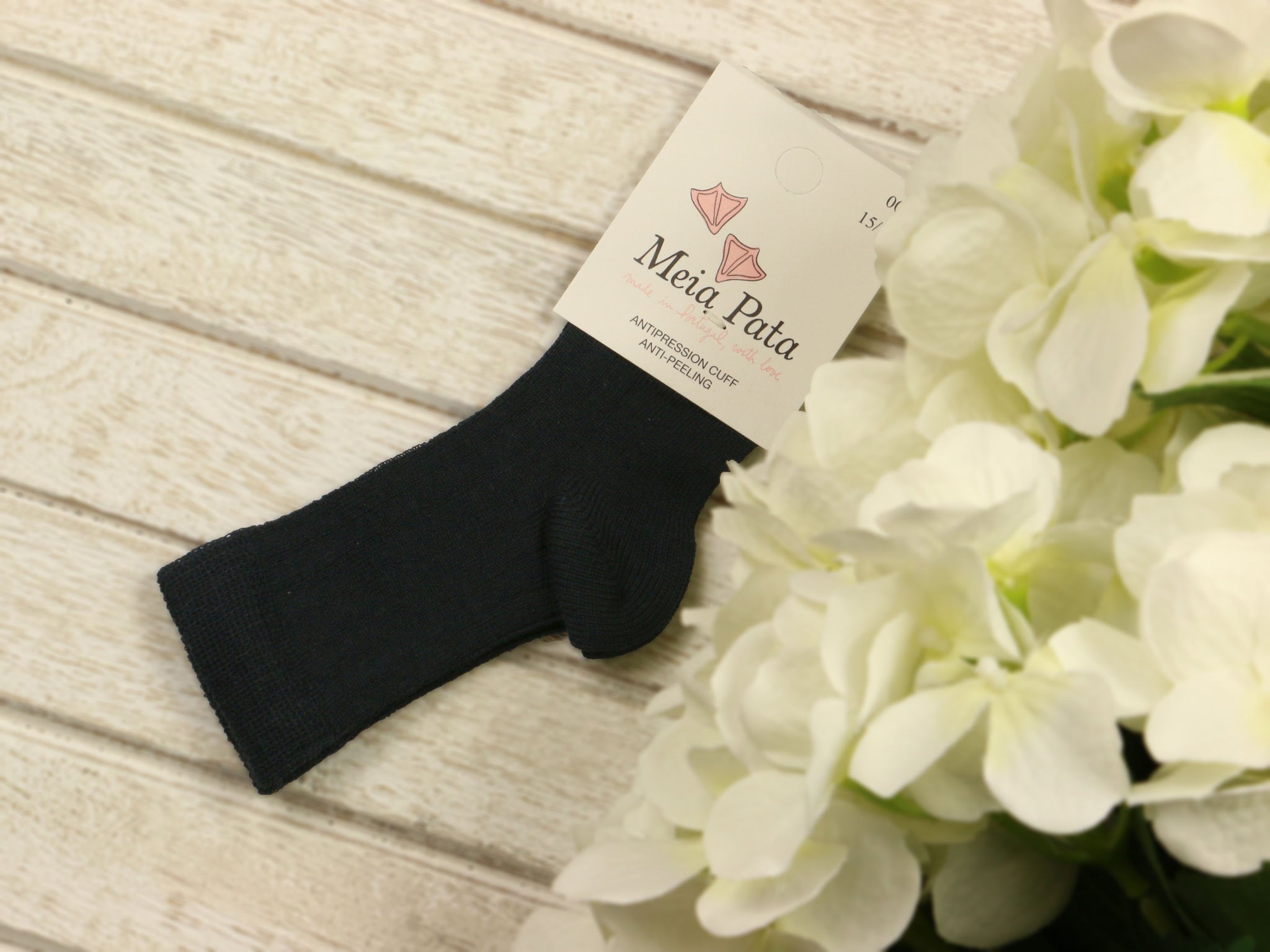 Meia Pata Navy Blue Ribbed Knee High Socks