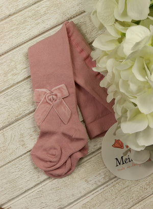Meia Pata Dry Pink Coloured Velvet Tights