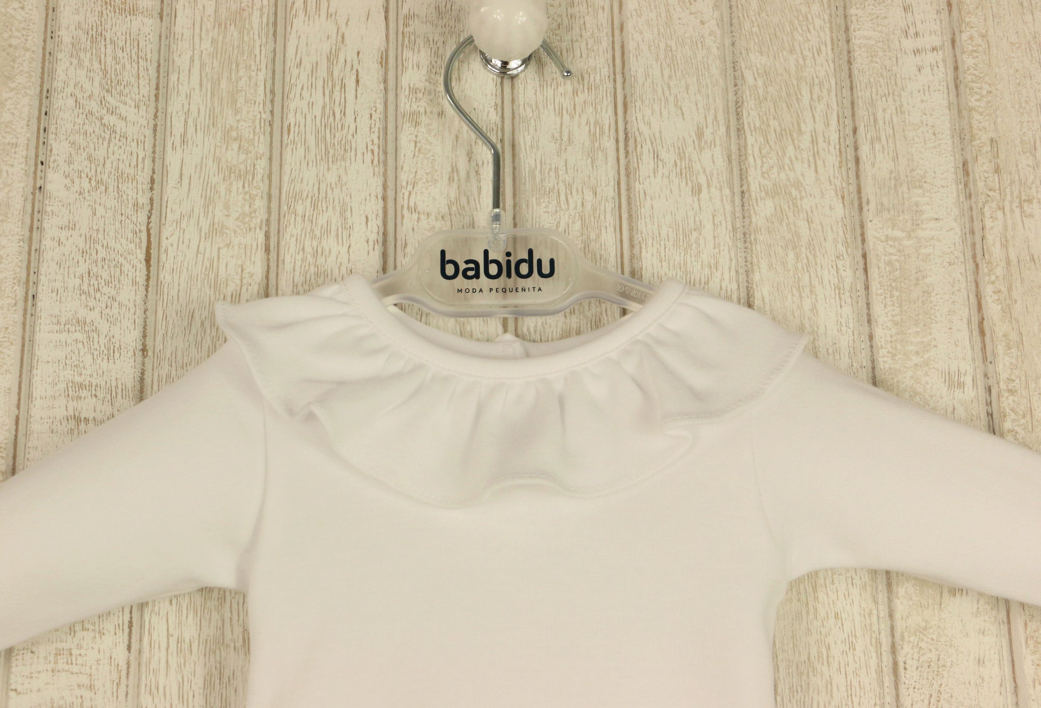 Babidu White Frill Collar Long Sleeved Body