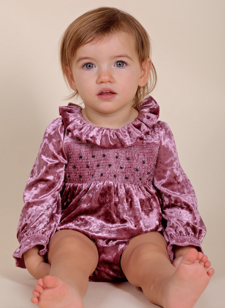 Baby girl 2025 velvet romper