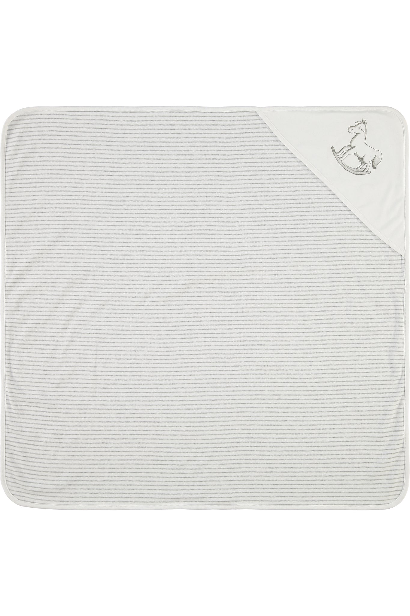 The Little Tailor Reversible Soft Jersey Blanket - White