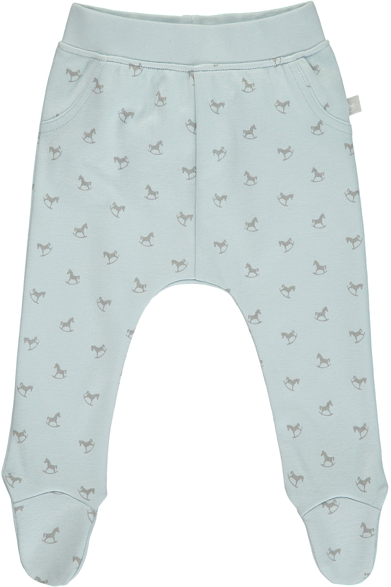 The Little Tailor Comfy Rocking Horse Print Pant - Blue