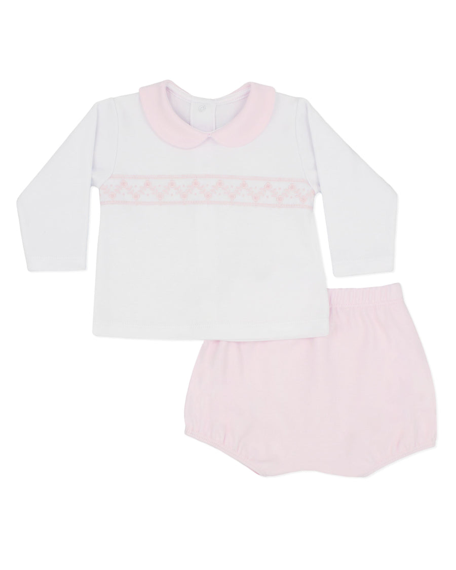 AW22 Rapife Girl’s White & Pink Jam Pants Set