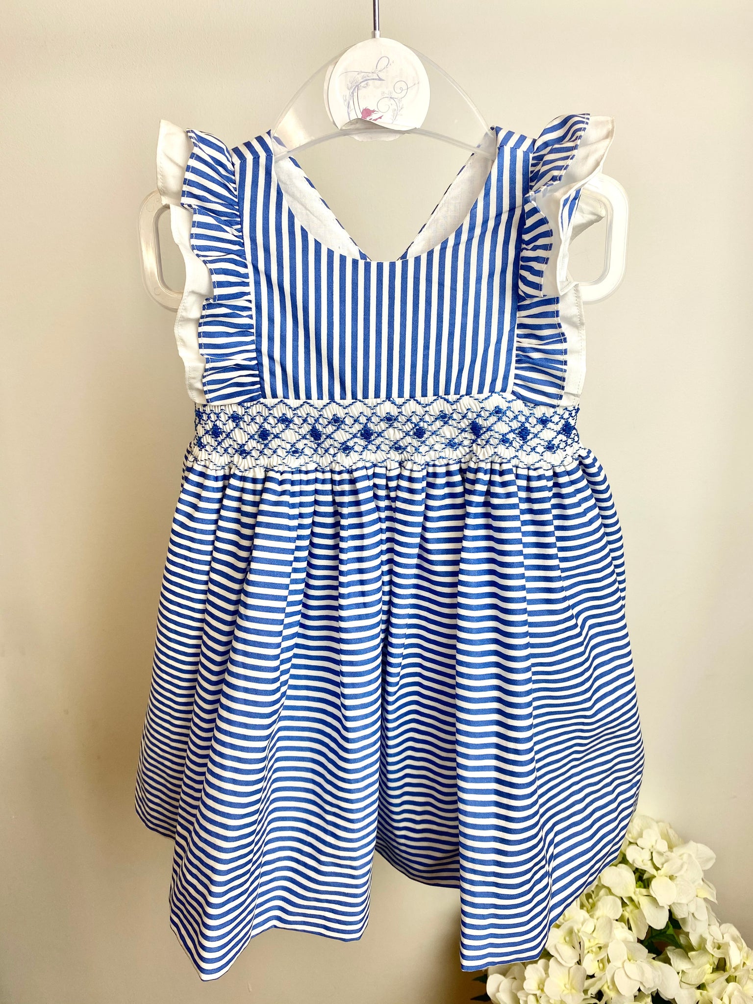 Kidiwi Nautical Navy & White Striped Dress