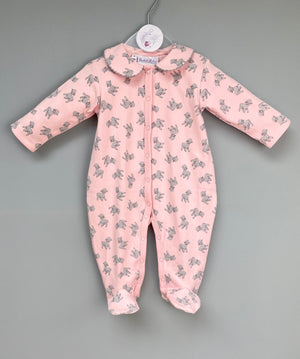 Rachel Riley Pink Lamb Print Babygrow