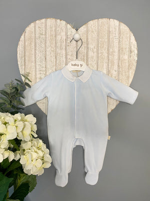 Baby Gi Angel Wing Babygrow in Blue