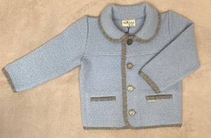 Marae Kids Boy's Single Breasted Light Blue & Grey Jacket